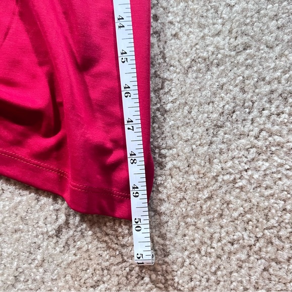 Fabletics Cacey Racerback Dress side slither tricot fabric scarlet red size XL - Picture 10 of 13
